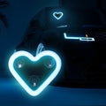 Solar Powered LED Heart Shape Accent Ambient Light USB Charge Valentines Day Christmas New Year Gift Ideas Car Interior Decor